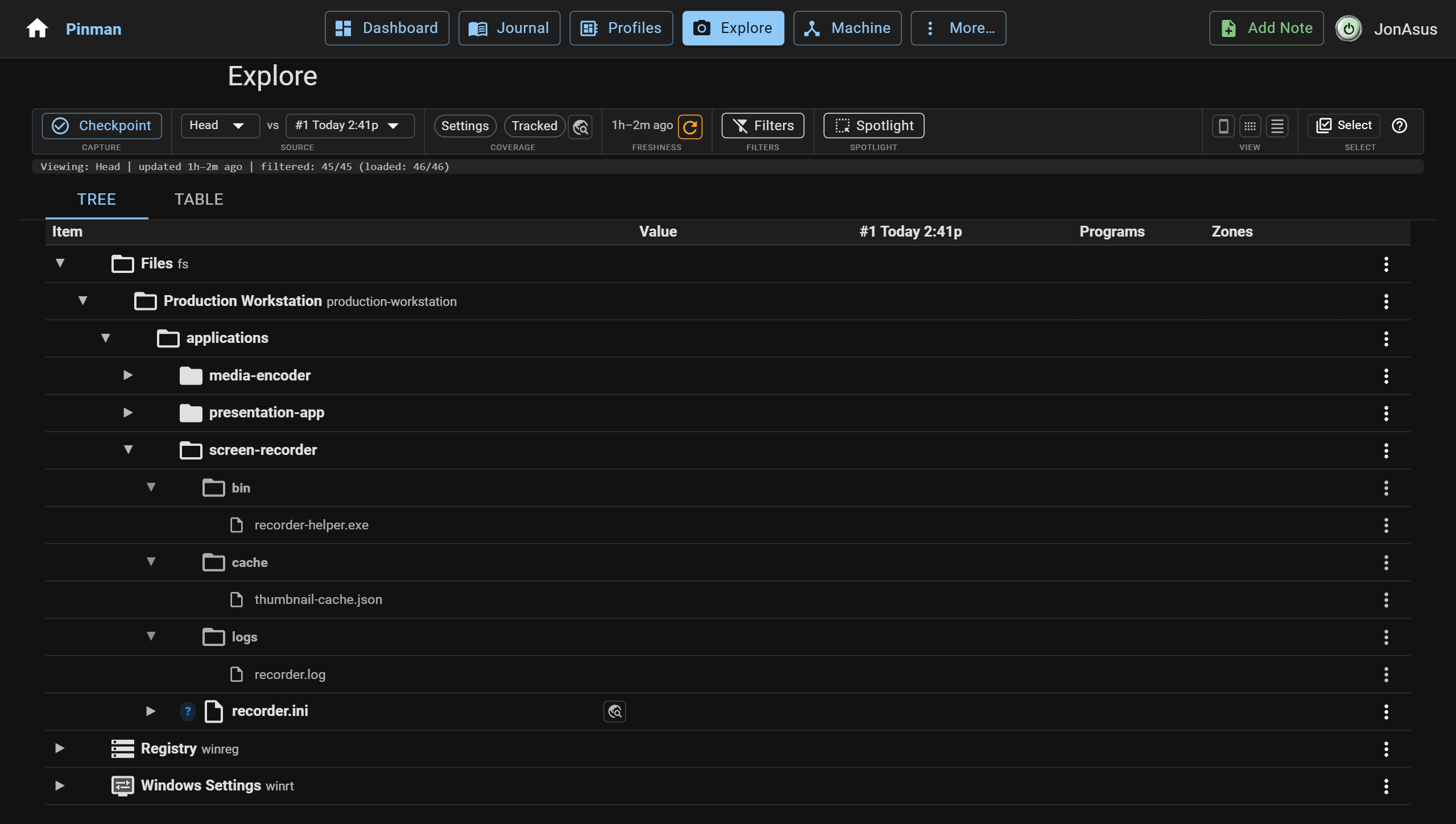 Broadened directories now show untracked files