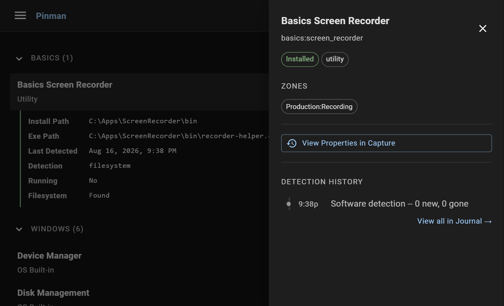 Basics Screen Recorder software details